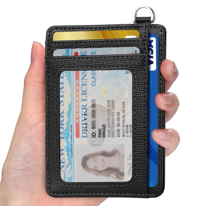 EcoVision Slim Minimalist Front Pocket Wallet, RFID Blocking Credit Card Holder Wallet with Detachable D-Shackle for Men Women - Image 2